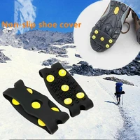 5 stud 1 pair snow ice claw climbing anti slip spikes grips crampon cleats shoes cover for women men boots cover