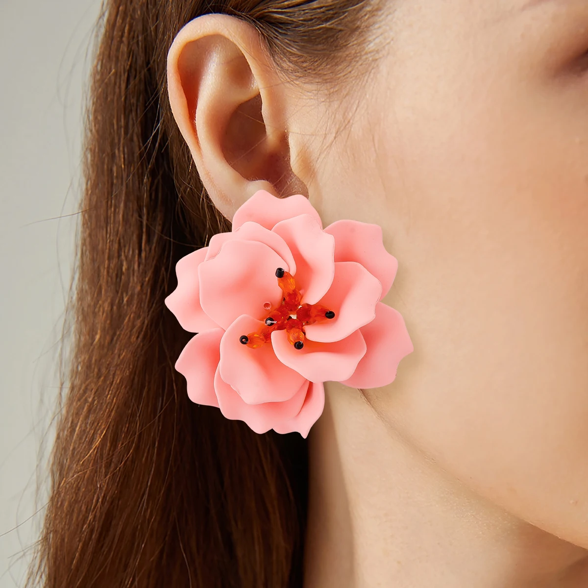 Новинка 2024 Красочные Висячие серьги ZAA в виде цветка из смолы для женщин