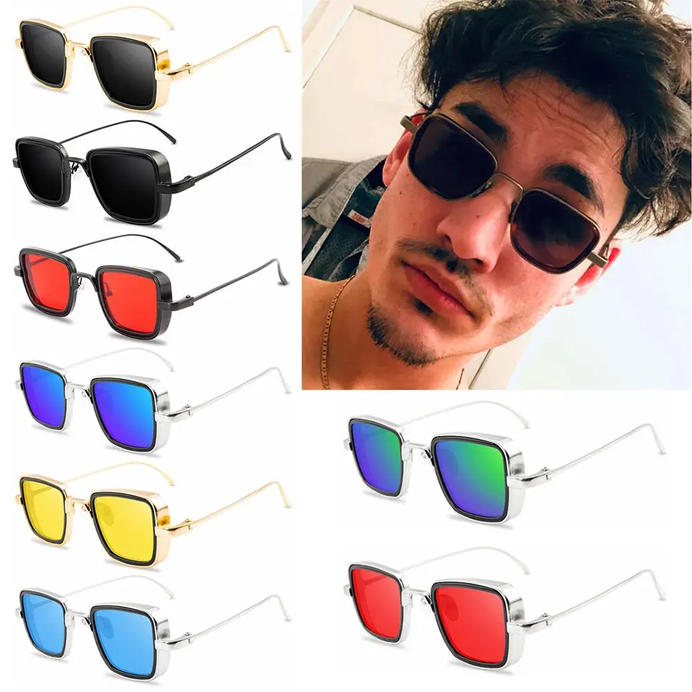 

Steampunk Sunglasses Male Female Eyewear Metal for Men Women Square Sun Glasses Retro Shades Steampunk Sunglasses