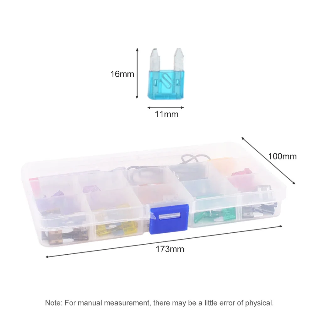 100 шт. автомобильный мини-предохранитель с цветовой кодировкой для 10 ампер