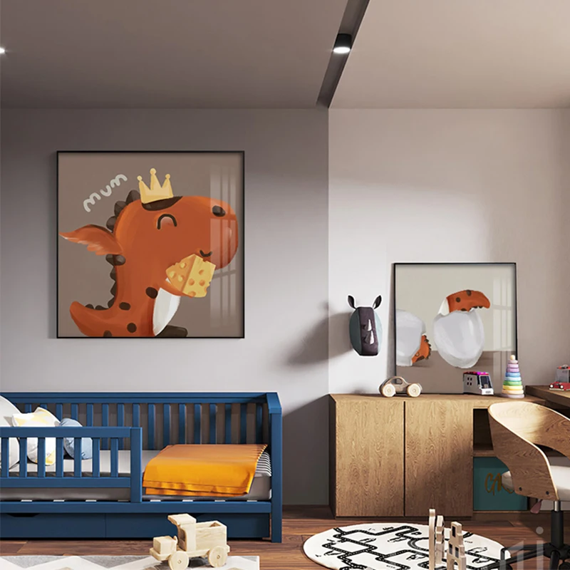 

Decorative Paintings for Children's Bedrooms, Modern Animal Canvas Paintings, Cute Cartoon Posters, Printed Murals, Modern Abstr