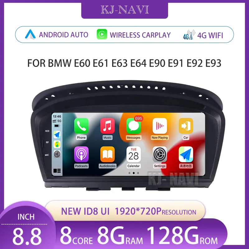 

8.8" 4G Lte Android 12 HD Screen Car Player Multimedia Navigation For BMW E60 E61 E63 E64 E90 E91 E92 E93 CCC CIC System