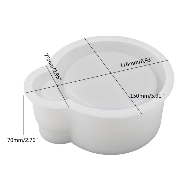 Быстродействующая цементная чашка зеркальная форма силиконовая для литья смолы
