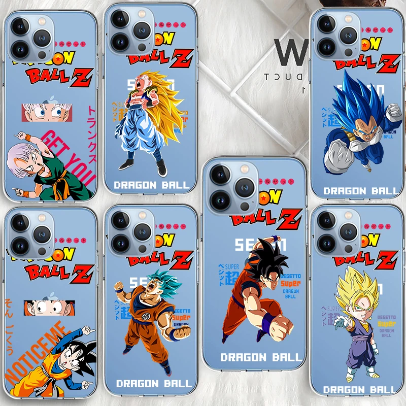 

Goku Dragon Ball Boy For Apple iPhone 13 12 Mini 11 XS Pro Max X XR 8 7 6 Plus SE 2020 5 5S Soft TPU Transparent Phone Case