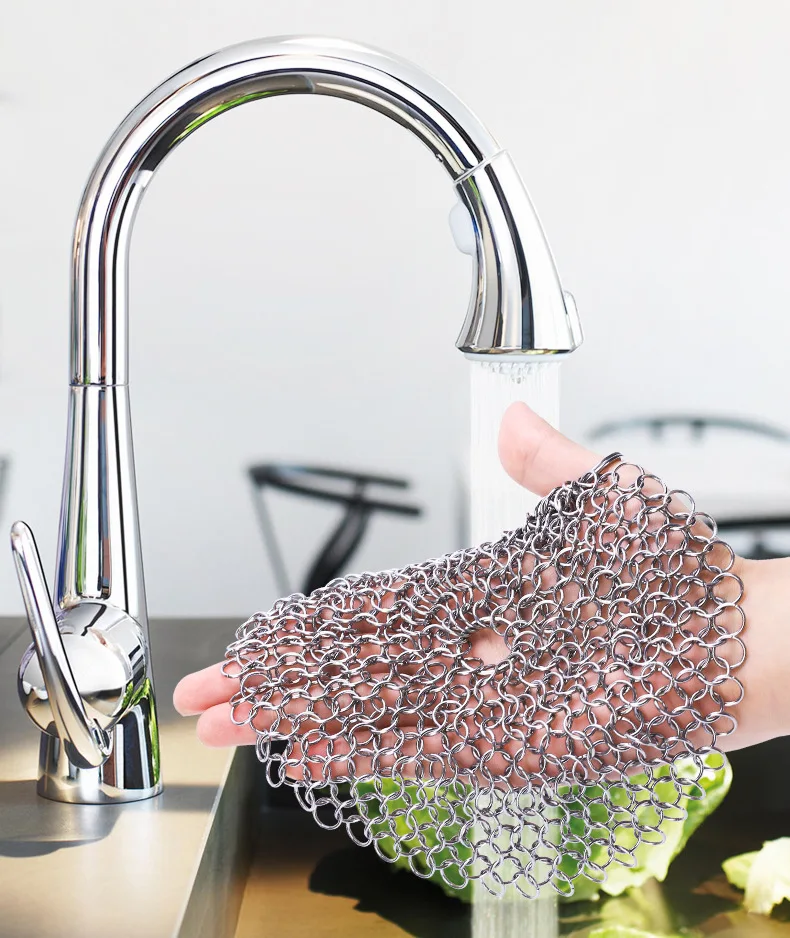 

Household Kitchen Supplies 2022 NEW Light Luxury Household Wire Ball Stainless Steel Kitchen Cleaning Artifact Brush Pot Net