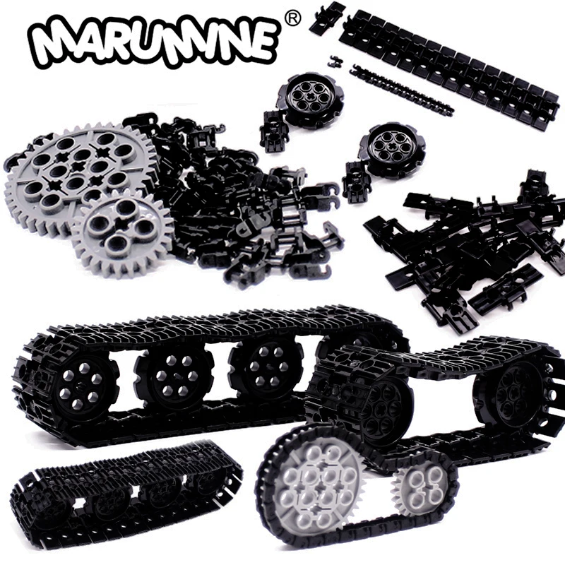

MARUMINE MOC Military Technology Building Blocks 88323 3711 57519 Tank Buggy Track Wheels DIY Accessories Toy Christmas Gift Set
