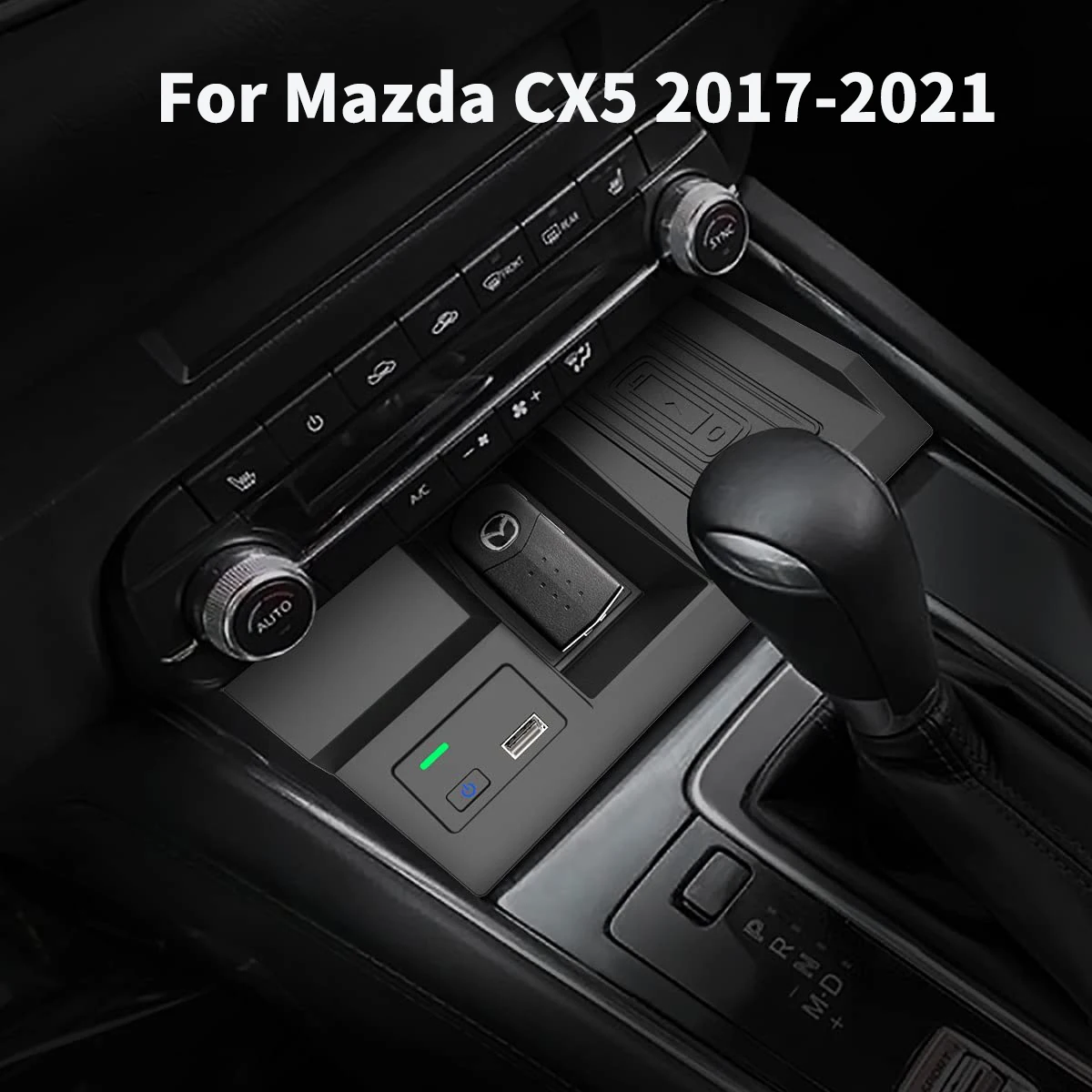 

Беспроводное зарядное устройство Qi для Mazda CX-5 2017 2018 2019 2020 2021