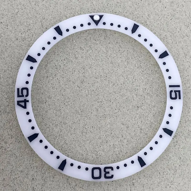 38mm Tilted Ceramic Watch Bezel Insert Fits 40mm USB Men's Diving Watch Case Inside Diameter 30.5mm Ring Replacement Accessories