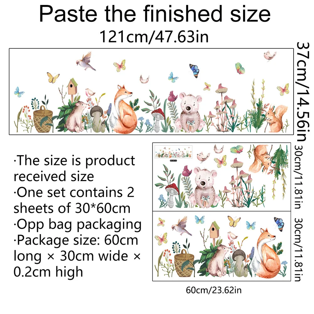 

Brand New Wall Sticker Animals Home Living Room Mural Wall Stickers 1 Set