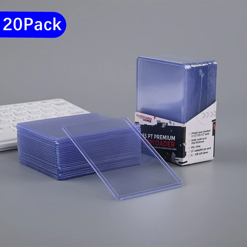 

20Pcs 35PT Top Loader Card Holder Protector 3x4" Photocard Gaming Cards Outer Sleeves For Board Game Basketball Sports Card Slot