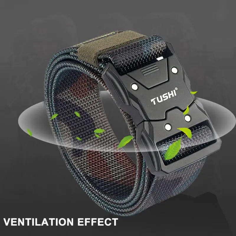 

Genuine Tactical Belt Quick Release Metal Buckle Military Belt Soft Real Nylon Sports Accessories Belt Gear Men And Women