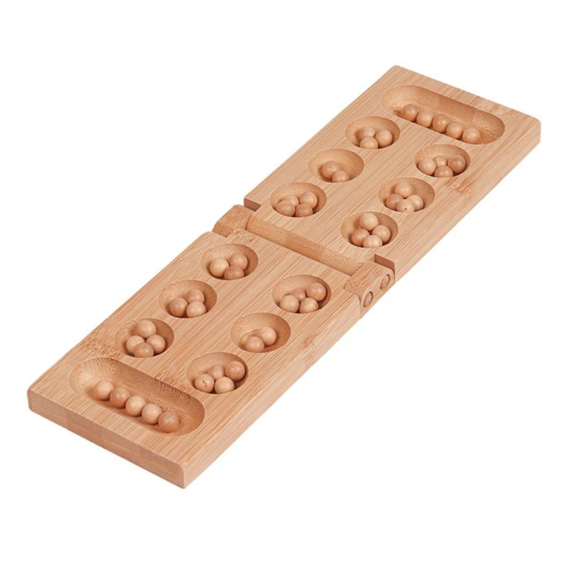 

Folding Mancala Board Game Travel Game African Gem Chess Classic Strategy Toys Families Board Games