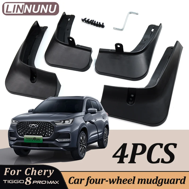 

4x автомобильные брызговики для Chery Tiggo 8 Pro Max 2022-2025, передние и задние брызговики, брызговики, автомобильные аксессуары, колесные шины, шины