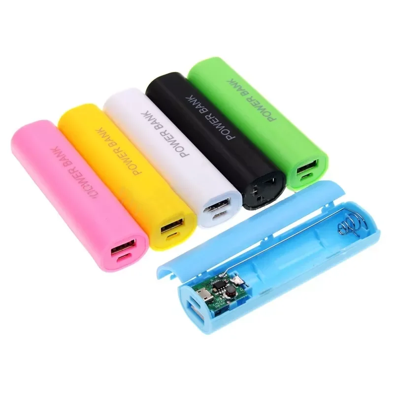 

Портативное зарядное устройство USB для мобильного телефона, цветной пластиковый многоразовый чехол для аккумулятора, 1 коробка для хранени...