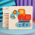 Детские игрушки, Деревянный 3d пазл, Обучающие Мультяшные животные, интеллектуальные головоломки, игрушки для детей, Обучающие