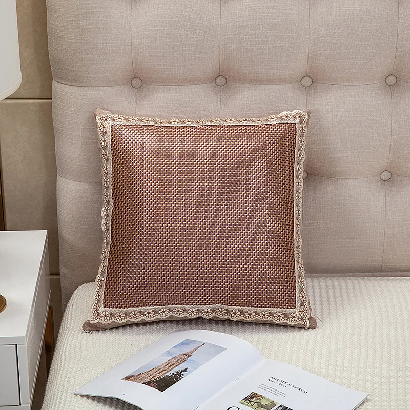 

1Pc 45X45Cm Chinese Style Exquisite Throw Pillow Pillowcase Summer Cool Cushion Pillowcase Home Portable Pillow Accessories
