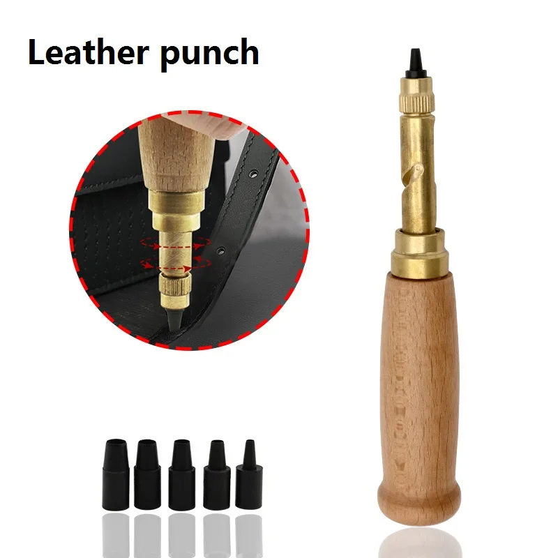 

Automatic Belts Punch Replaceable Mute Rotary Punching Punchers Leather Punch Watch Craft Tool Hole Punch Screw Drill Tip Die