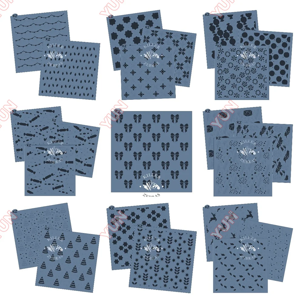 Новинка 2024 скандинавские украшения трафареты банты сосны рождественская часть