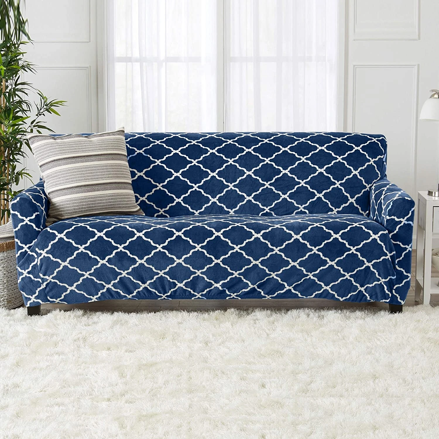 

Эластичные Чехлы для дивана с геометрическим рисунком, современный чехол для дивана в гостиную, секционный угловой L-образный протектор для стула, чехол для дивана