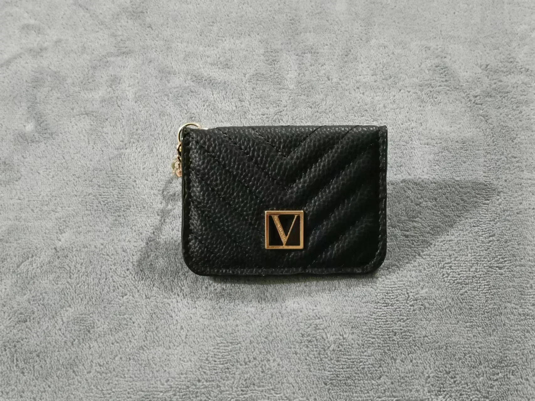 Pink Signature Card Holder Case Keychain Wallet New Coin Purse