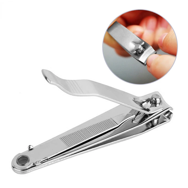 

Nail Art Stainless Steel Nail Cutter Flat Clipper Fit for Finger Toe Big Size Tips Trimmer Salon Manicure Scissors Nail Care