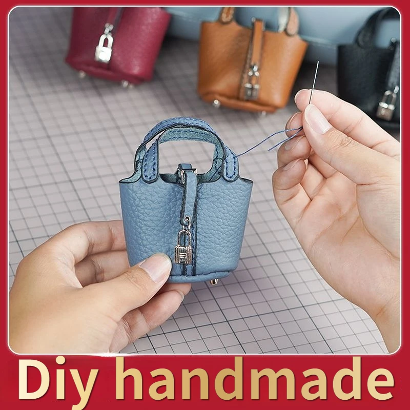 

DIY Handmade MIni Bag Real Leather H Design Sewing Accessories Diy Craft Supplies Home Decoration Accessories