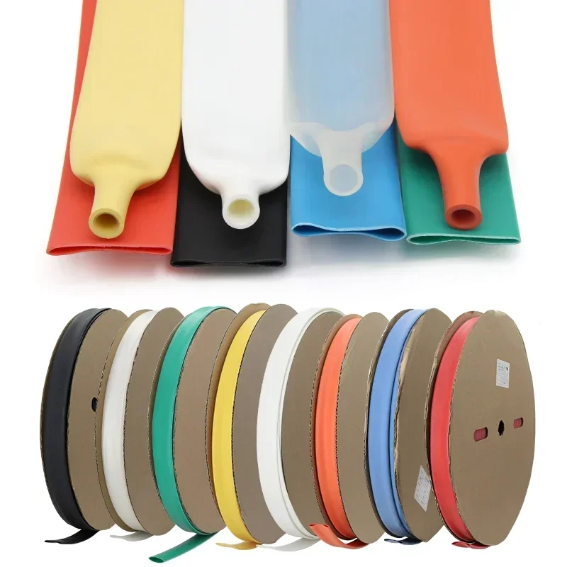 1/5/10/50/100M 3:1 термоусадочная трубка dia 1 6/2 4/3 2/4 8/6 4/7 9/9 5/12 7/15 4/19 1/25 4/30/39/50 мм с двойной