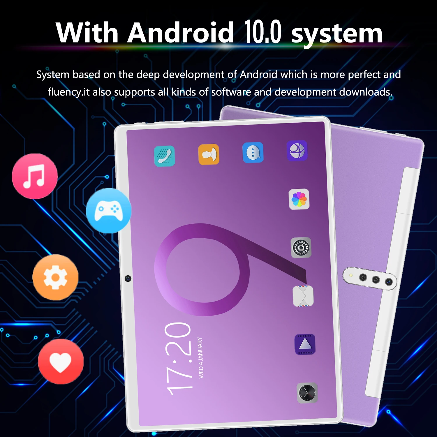 Планшет на Android 10 0 2 SIM-карты 8800 мАч Snapdragon 12 Гб 512 ГБ с клавиатурой 1 дюйма WPS офисный