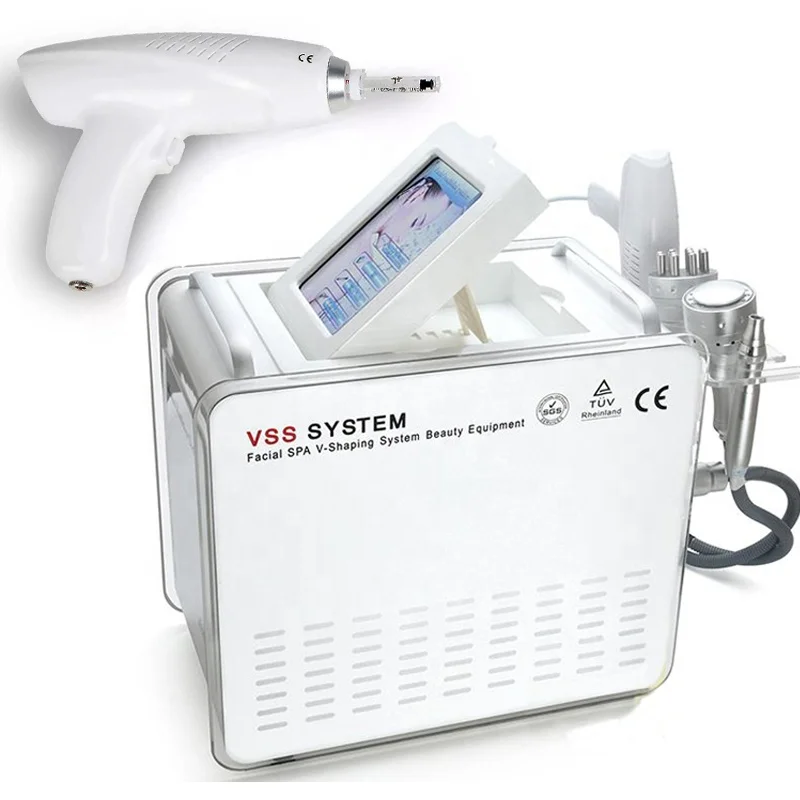 

Painless 4 In 1 No Needle Mesotherapy Gun with RF Ice Head Micro Needle Anti-aging Face Rejuvenation Machine