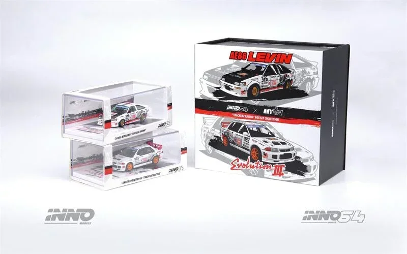 INNO 1:64 COROLLA AE86 Levin & LANCER EVOLUTION III трекеры гоночный литая модель автомобиля