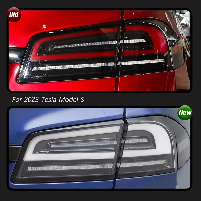 Фото Sewiyolin Автомобильные светодиодные задние фонари в сборе для Tesla Model S 2014-2024 Авто противотуманные DRL стоп-сигналы поворота Plug and Play №3