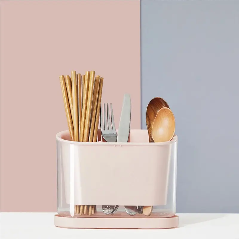 

1PC Kitchen Drain Chopsticks Cage Cutlery Drainer Double Layer Kitchen Utensils Chopsticks Holder Drying Rack Basket for Home