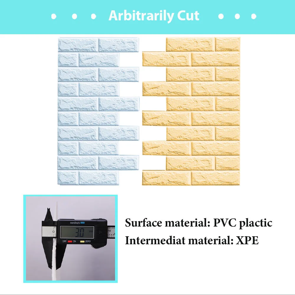 Самоклеящиеся обои NATURCITY 3D клеящиеся с рисунком кирпича для гостиной спальни