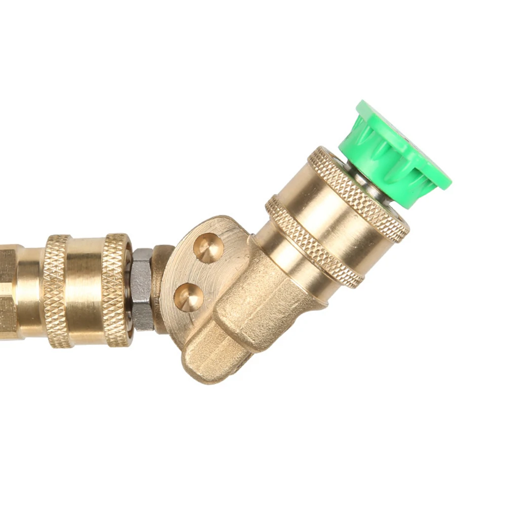 High Pressure Washer Rotary Joint Nozzle 180 Degrees Rotation 5 Angles 4500psi Stainless Steel Brass Quick Connector enlarge