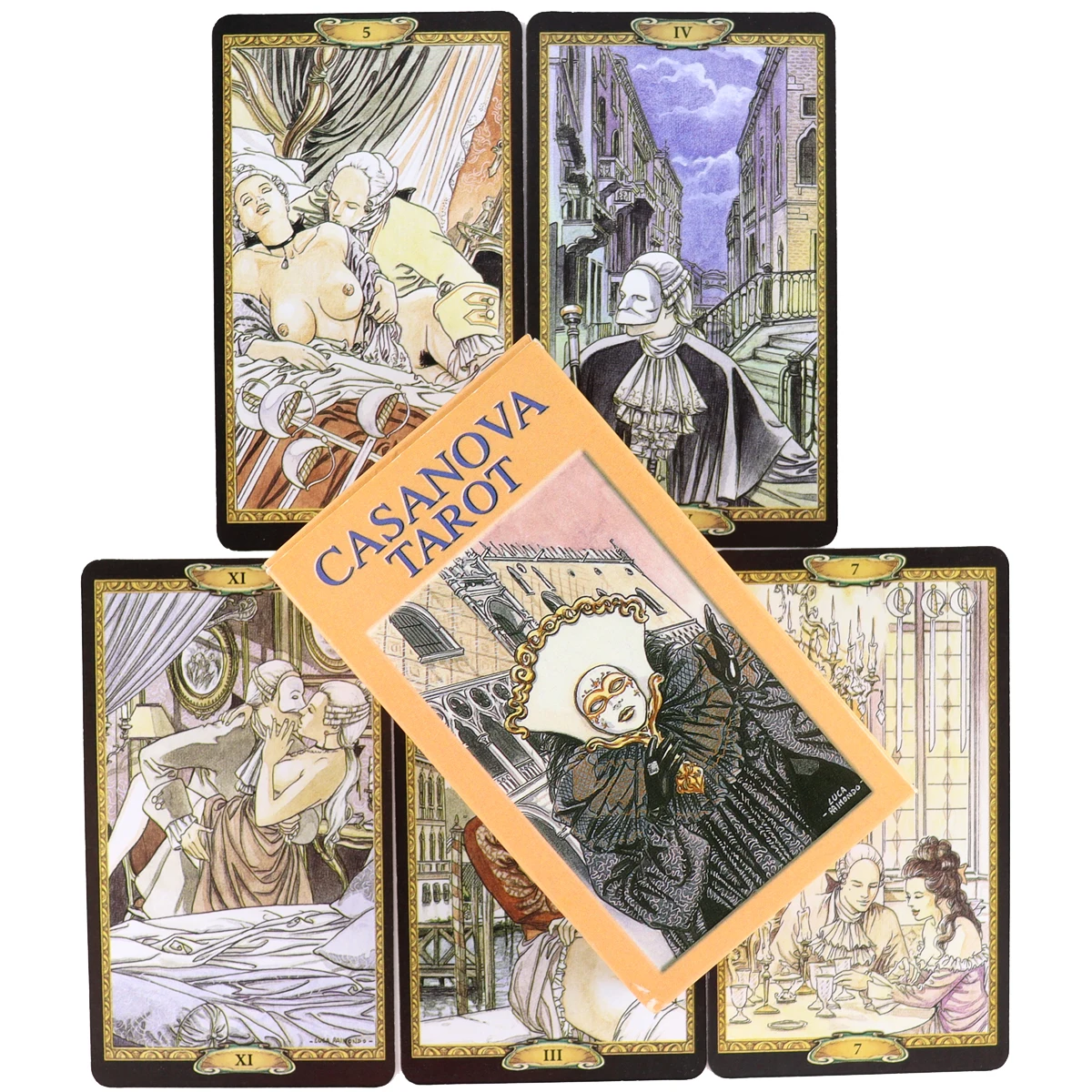 

Casanova Tarot Deck 78 Cards Full Colors Poker Size High-quality Durable Paper Divination Card Game Unique Tarot for Beginners