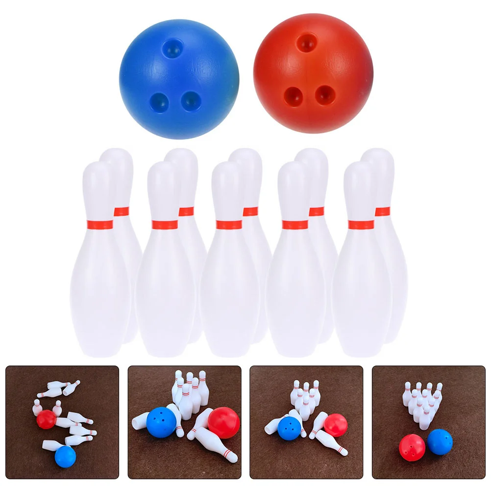 

2 Sets Toy Bowling Ball House Accessories Home Mini Adornment Model Miniature Adorable Resin Child Decor