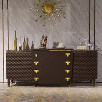 Weideng Italy Turri Light Luxury Sideboard Cabinet Post-Modern Lobby Entrance Cabinet Marble Storage Chest of Drawers