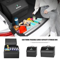 car trunk storage organizer box portable stowing tidying sundries and sorting for skoda octavia superb rapid kodiaq karoq fabia