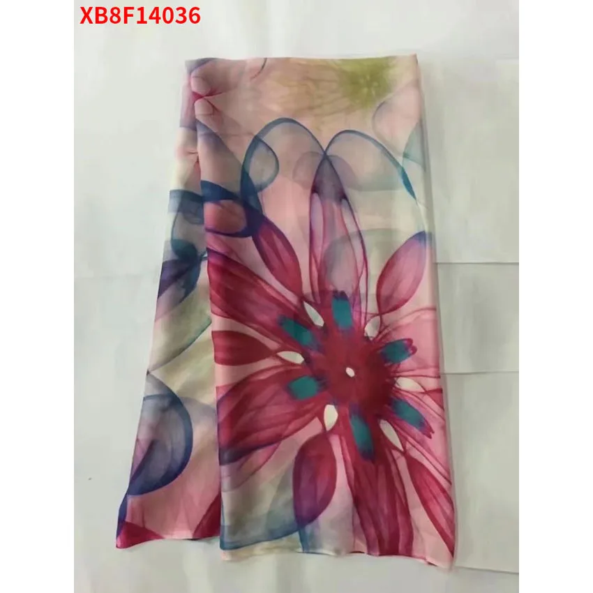 

Bright Apparel Swiss french lace fabric Cloth ​Nigerian seal silk chiffon printing ​Embroidery For Party Dress XB8F14036