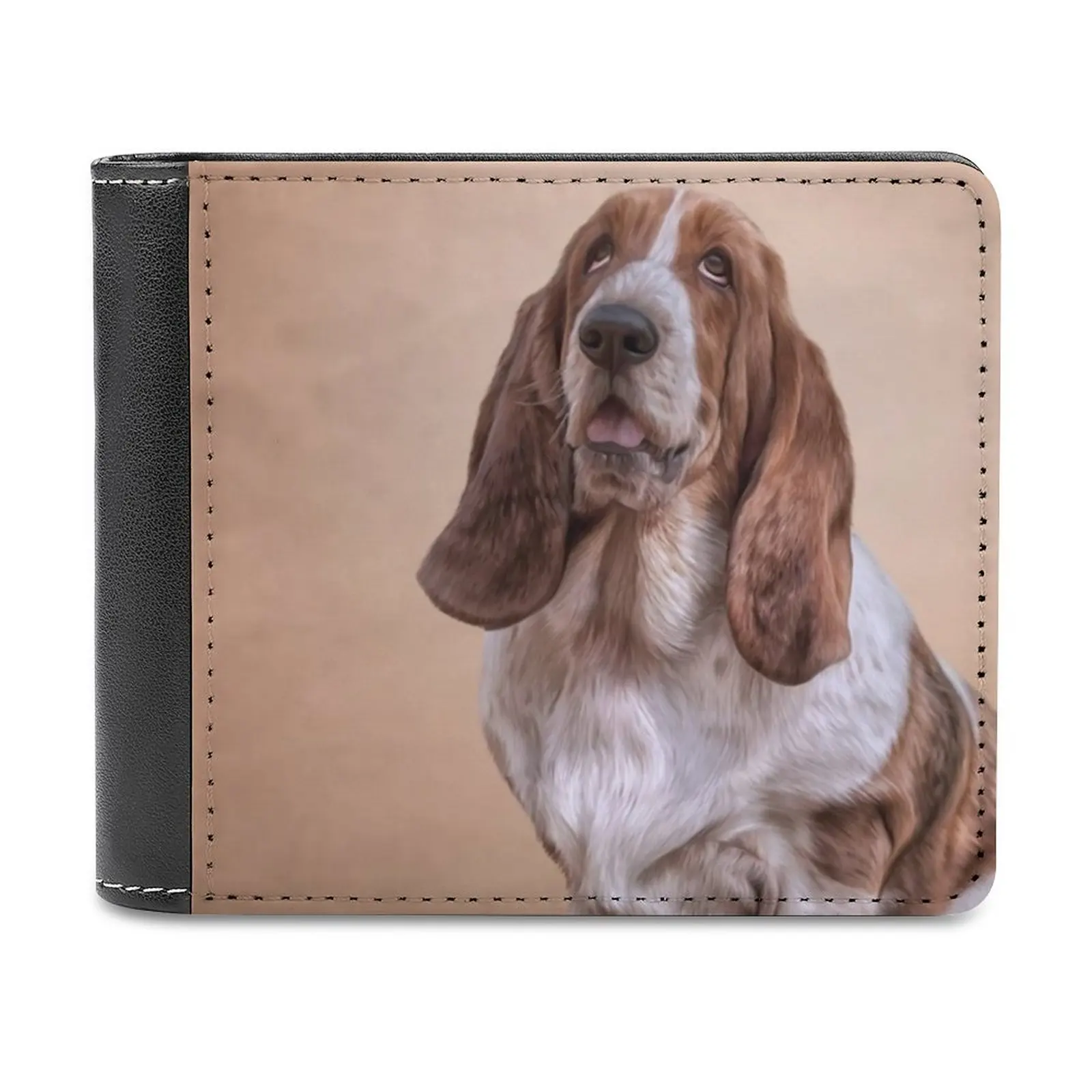 

Drawing Funny Basset Hound Dog Fashion Credit Card Wallet Leather Wallets Personalized Wallets For Men And Women Beautiful