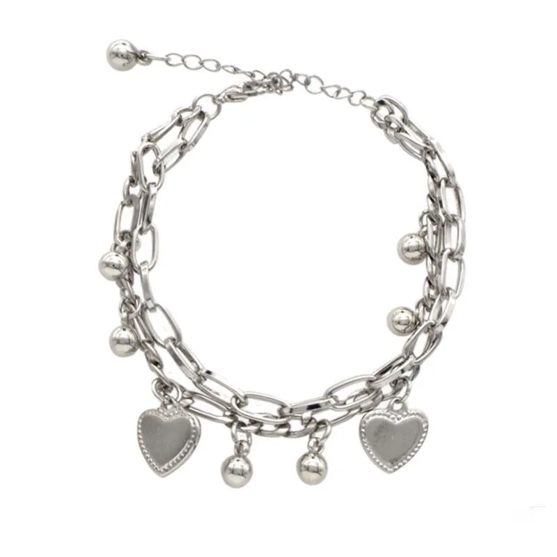 2024 модный двухслойный браслет ювелирные изделия цепочка из титановой