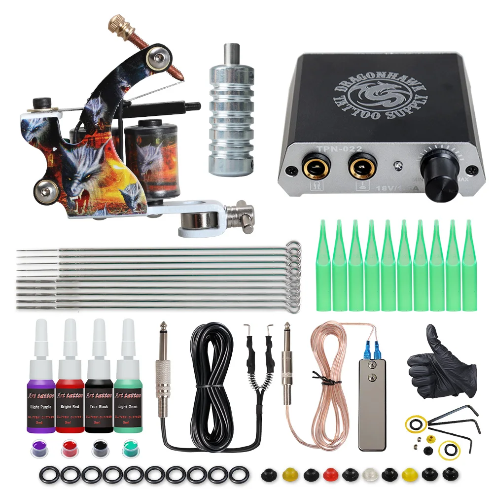 Дешевый полный набор для татуировки начинающих мини-блок питания дешевый