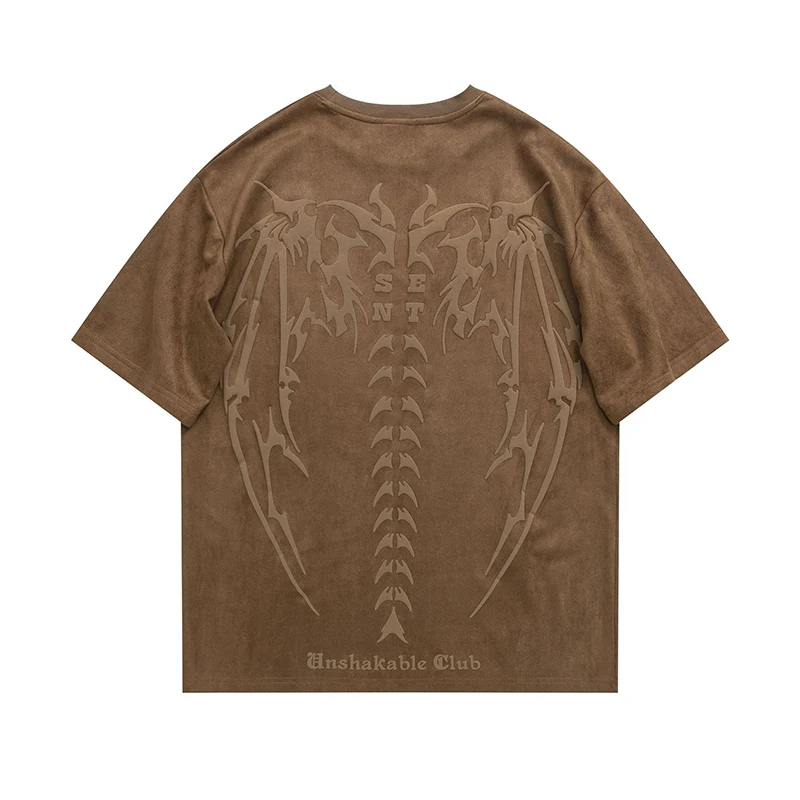 

Футболка Y2K мужская с принтом в виде пены и черепа, модная тенниска с коротким рукавом и круглым вырезом, Повседневная Уличная одежда, пуловер для отдыха, весна-лето 2023