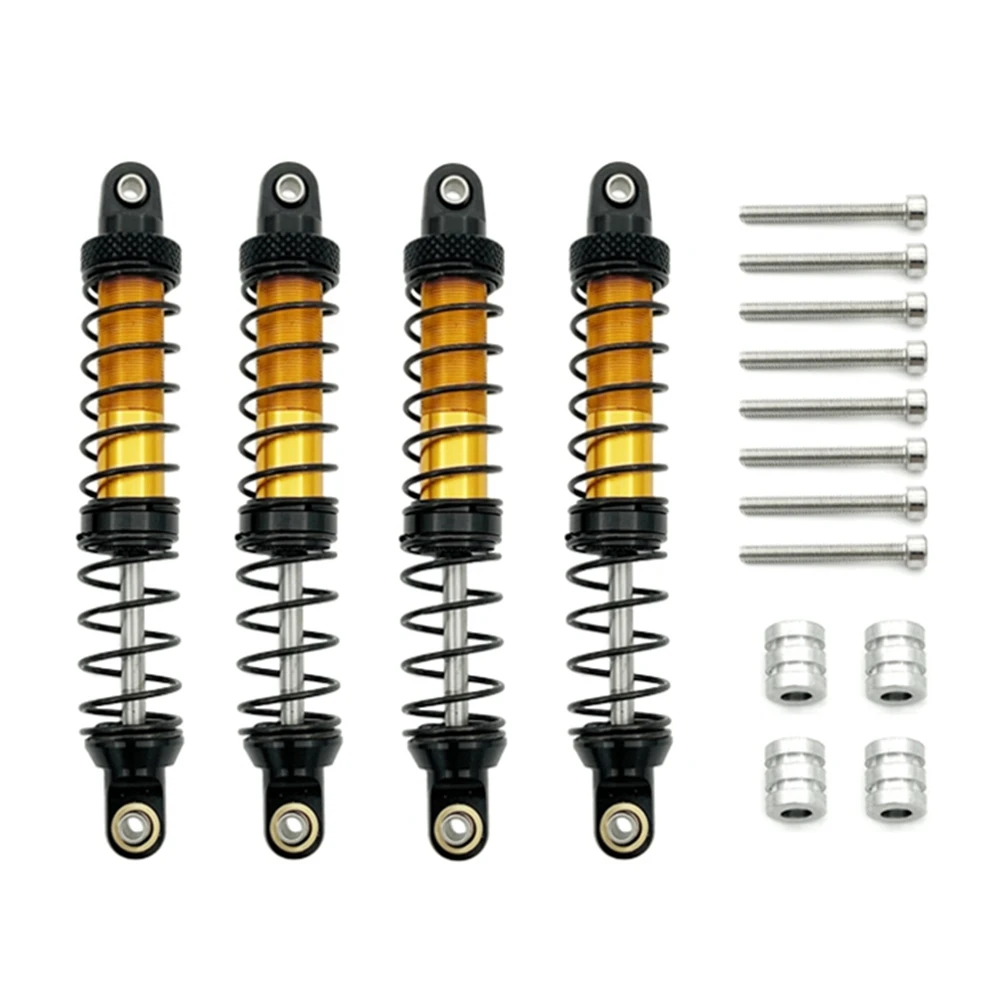 

4Pcs Metal Shock Absorber Oil Damper for MN999 MN 999 Defender D90 1/10 RC Car Upgrade Parts Accessories,1