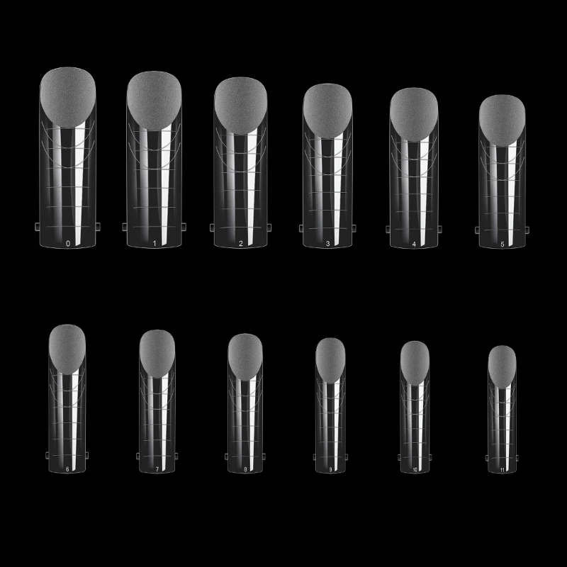 

120Pcs Clear Dual Nail Forms Full Cover False Nail Tips for polygel Nail Gel-Extension Mold Acrylic Artificial Nail Tips