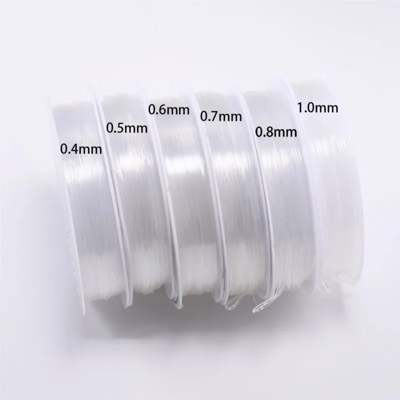 

0.4/0.5/0.6/0.7/0.8/1mm Transparent Elastic Rope Round Crystal Line Rubber Cord For Jewelry Making Supplies DIY Beading Bracelet