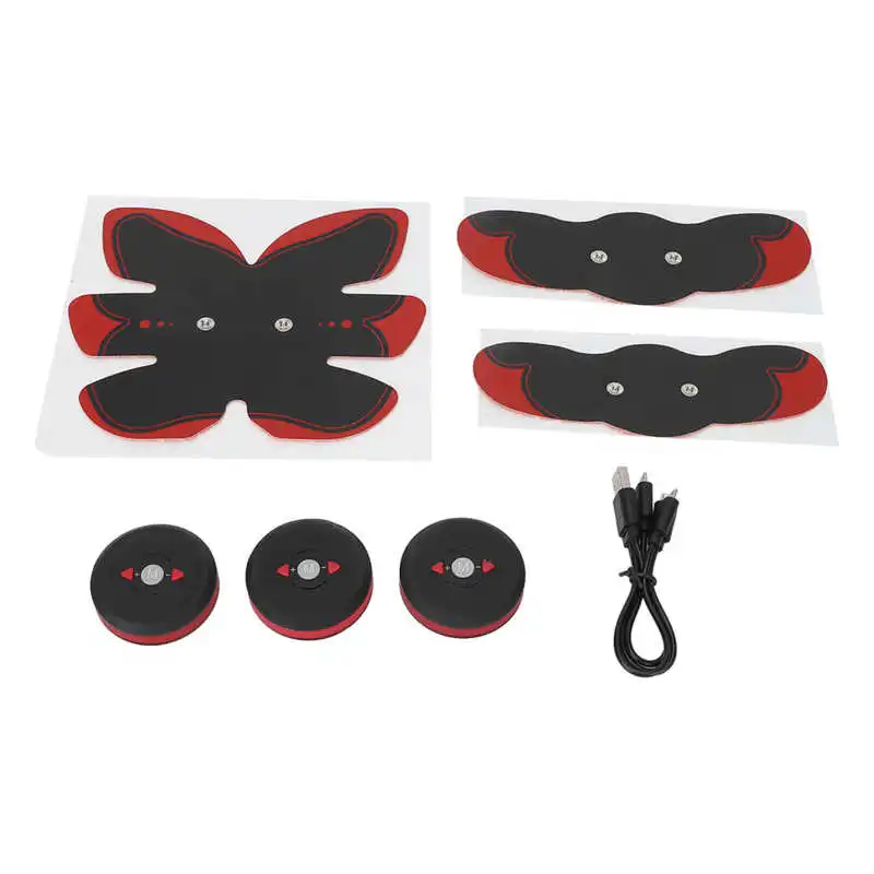 

Abdominal Training Sticker Relieve Fatigue EMS Abdominal Training Pad 6 Modes Loss Fat Body Shaping with Arm Sticker for Home