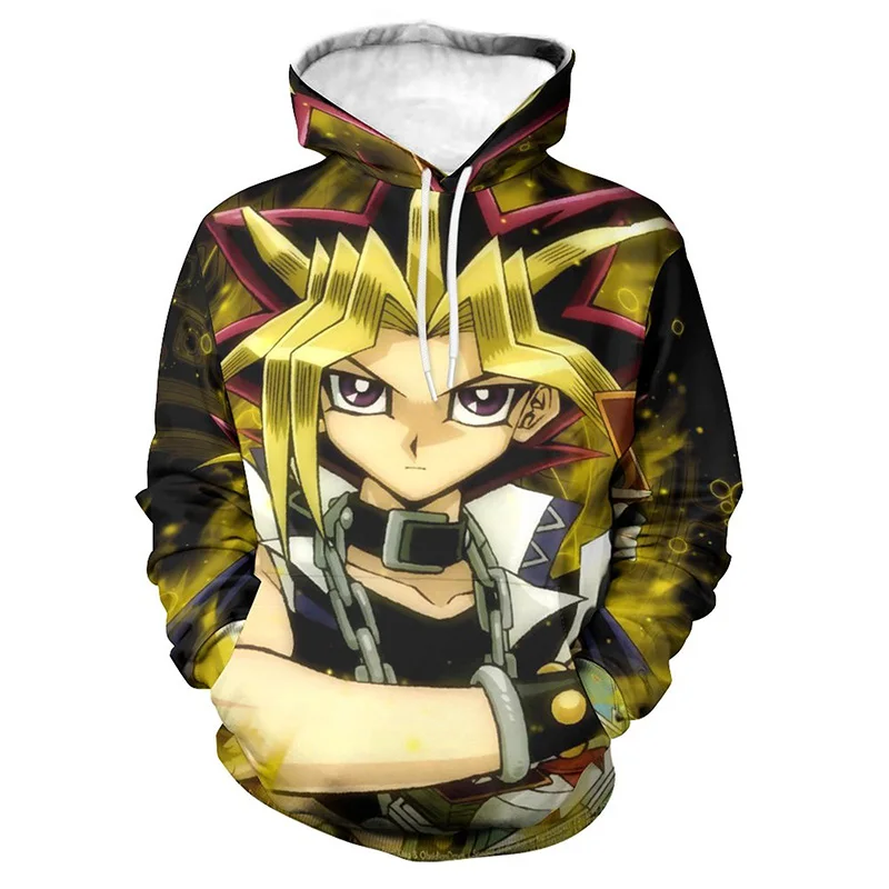 

Men's Fashion Yu Gi Oh Hoodies Spring Autumn Streetwear Casual New Coat Hooded Anime Graphics Sweatshirt Tops Male Clothing