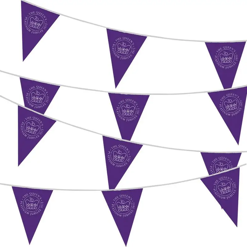 

Patriotic Pennant Banner Union Jack Pennant Banner Patriotic Events Birthday Of Her Majesty Queen Elizabeth Decoration Sports