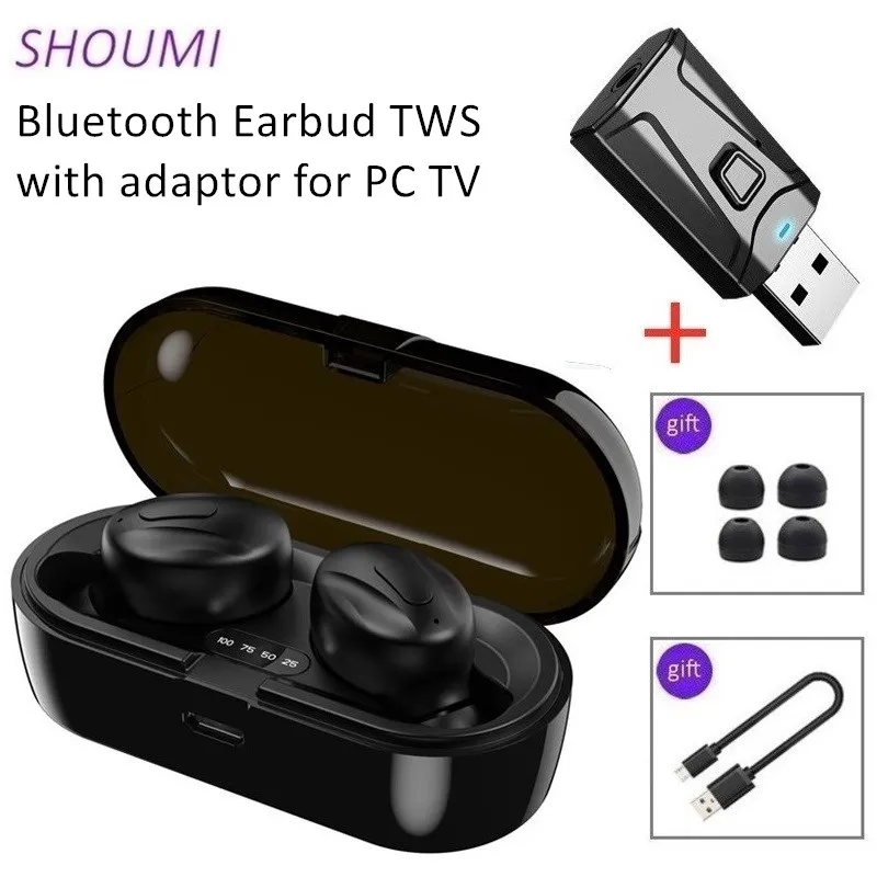 

Беспроводные наушники-вкладыши TWS, гарнитура IPX5, наушники Bluetooth, наушники TWS, игровые наушники с микрофоном, USB-адаптер для ТВ, ПК, музыки